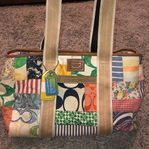 Multicolored Patchwork Coach Purse